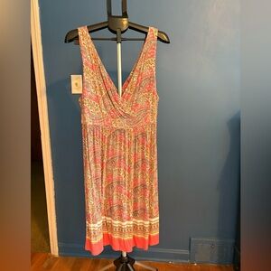 Paisley Print Sleeveless Dress